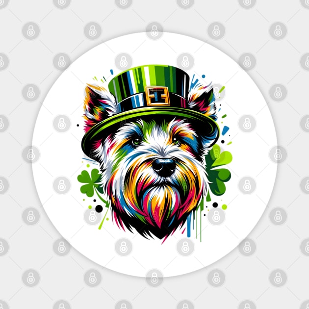 Sealyham Terrier Celebrates Saint Patrick's Day Magnet by ArtRUs